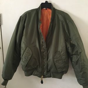 Green bomber jacket